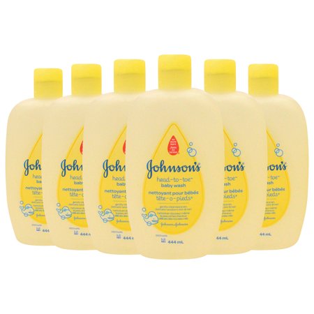 Johnson's Head-To-Toe Baby Wash, Gentle Cleanser, 15 Fl. Oz. (Pack of 6)