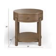 thumbnail image 2 of Magnussen Home Hadleigh Brown Honey Round End Table, 2 of 3
