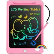 12 inch LCD Writing Tablet for Kids,Drawing Tablet Colorful Doodle Board for ages 3-8 Boys Girls,Kids Christmas Gifts,Pink