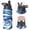 Black, variant on 18oz Insulated Water Bottle with Straw & Cleaning Brush, Wide Mouth Stainless Steel Flask, Liquid & Marble Print