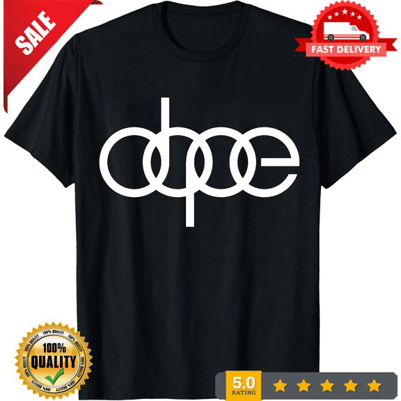Rare AUDI DOPE LOGO BLACK T-SHIRT Automotive Shirt Tee Racing Car Rings Auto R Motor, LIMITED EDITION-TH72199