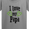 thumbnail image 4 of Inktastic I Love My Papa Hearts Youth T-Shirt, 4 of 5