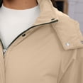thumbnail image 4 of Raincoat for Women Waterproof with Hood Lightweight Fleece Raincoat for Hiking Trendy Windbreaker Outdoor Rain Jacket, 4 of 7