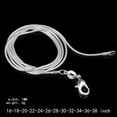 thumbnail image 2 of K-KED 10pcs 925Sterling Silver Hot Selling 1mm Snake Bone Chains Necklace 16"-38" X01-28", 2 of 4