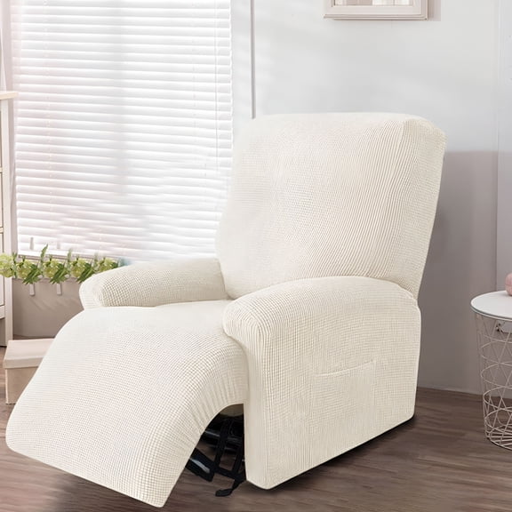 Arlajo Recliner Covers,Stretch Reclining Chair Covers,Recliner Sofa Slipcovers Stripe Jacquard Recliner Couch Covers,Furniture Protector with Elastic Bottom Covers for Pet Kid