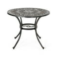 thumbnail image 3 of Shaili Outdoor Dining Table, Round 35 Inch Shiny Coppertone Cast Aluminum, 3 of 5