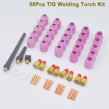 

Fule 58Pcs TIG Welding Torch 040\ ~1/8\ Stubby for Gas Lens Kit Fits Tig WP-9/20/25