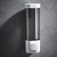 thumbnail image 4 of Inteprter Dispensador de fluidos de 300ML, contenedor de Gel de rellenable, botella de prensa para colgar en la pared, reutilizable para Juegos de accesorios de baño Blanco 1 PC, 4 of 6