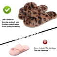thumbnail image 4 of Ginisom Women's Fuzzy Slippers Cross Band Fluffy Open Toe House Slide Slipper, 4 of 6