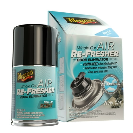 Meguiar's Whole Car Air Re-Fresher Odor Eliminator Mist – New Car Scent – G16402, 2 (Best New Car Smell Air Freshener)