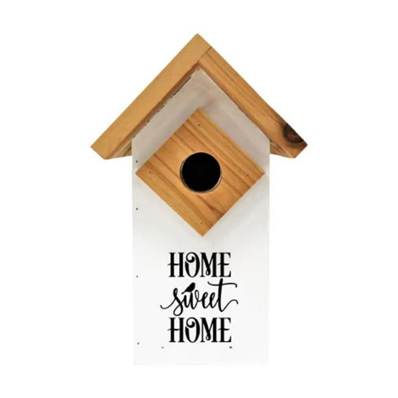 Natures Way Bird WWLH3-DECO Wild Wings Farmhouse Bluebird House, White
