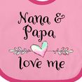 thumbnail image 4 of Inktastic Nana and Papa Love Me Heart Grandchild Boys or Girls Baby Bib, 4 of 4