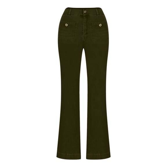 REALiKUN Women Wide Leg Jeans Loose Stretchy Denim Pants High Waisted Straight Leg Pants Trendy Jeans