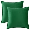 thumbnail image 2 of REGALWOVEN Juego de 2 fundas de cojín de terciopelo decorativas de color sólido para sofá verde 20" x 20", 2 of 6