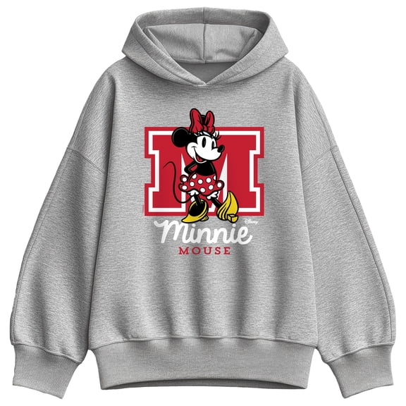 Disney - Minnie Collegiate - Women's Oversized Fleece Hoodie Sweatshirt