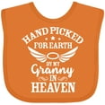 thumbnail image 3 of Inktastic Handpicked for Earth by My Granny in Heaven with Angel Wings Boys or Girls Baby Bib, 3 of 4