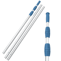 Kemano 15-Foot Aluminum Telescopic Swimming Pool Pole, Anti-Slip Handle and Twist Lock