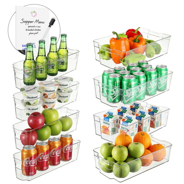 Stackable Storage Fridge Bins Refrigerator Organizer Bins for Fridge