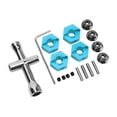 thumbnail image 2 of 14mm Wheel Hex Hub Kit Aluminum Alloy Universal Upgrade Wheel Hex Adapter for Senton 1/10 Car Blue, 2 of 8
