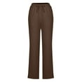 thumbnail image 5 of VBVC No Boundaries Women's Slimming Drawstring Lightweight Pants,Womens Straight Leg Elastic Waist Trouses,Breathable Sweat Pants With Pockets For Ladies,Brown,SizeXXL, 5 of 7