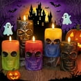 thumbnail image 2 of Xiwaer Halloween Horror Gradient Lamp, Retro Lamp Candle Haunted House Home Desktop Decoration One size, 2 of 9