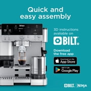 Ninja Luxe Café Premier Espresso Machine & Drip Coffee Maker, Rapid Cold Brew, Integrated Grinder, Assisted Tamper, Hands-Free Frother for Cappuccinos, Lattes, Dairy or Non-Dairy, ES601CY Cyberspace