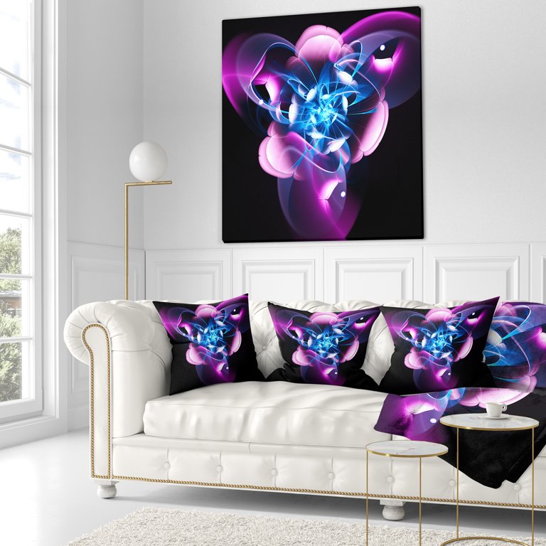 Purple Aqua & Cobalt Blue Throw Pillows, Decorative Pillow for Bed