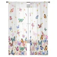 thumbnail image 3 of Colorful Butterfly Flower Yarn Curtain Window Tulle Curtains For Living Room Kitchen Window Treatments Voile Curtains, 3 of 7