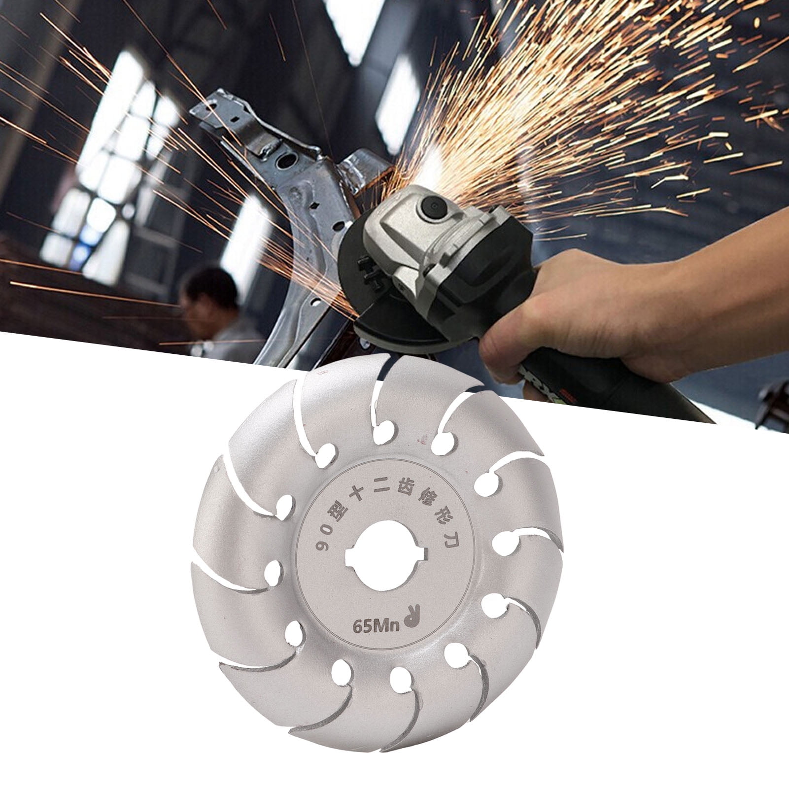Angle Grinder Attachments Wood Carving Disc, 90mm 12 Teeth Angle