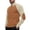 Khaki, variant on fatyb Men's Corduroy Tops Stand Collar with 1/4 Button Casual Pullover Long Sleeve T-Shirts for Men
