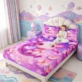 thumbnail image 3 of Manfei Pink-Blue Axolotl Bed Sheets,Aquatic Amphibian Print Full Size Sheets,4 Pieces,1 Flat Sheet,1 Fitted Sheet and 2 Pillowcases, 3 of 6
