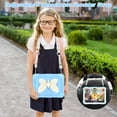 thumbnail image 5 of FJLBDE Case for iPad (A16) 11th Gen 2025/10th Gen 2022 10.9 Inch with Butterfly Stand, Shockproof Protective Tablet Cover with Pencil Holder Shoulder Strap for Kids Girls, Beige Blue, 5 of 7