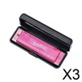 thumbnail image 1 of 3x órgano Bucal Material Didáctico Portátil Armónica De 10 Agujeros Para Viajes Etapa Familia Rosa, 1 of 8