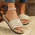 thumbnail image 5 of BONIXOOM Sandals Women Clearance Fall Slip-on None Casual Fashion Womens Shoes Beige Size 4.5, 5 of 9