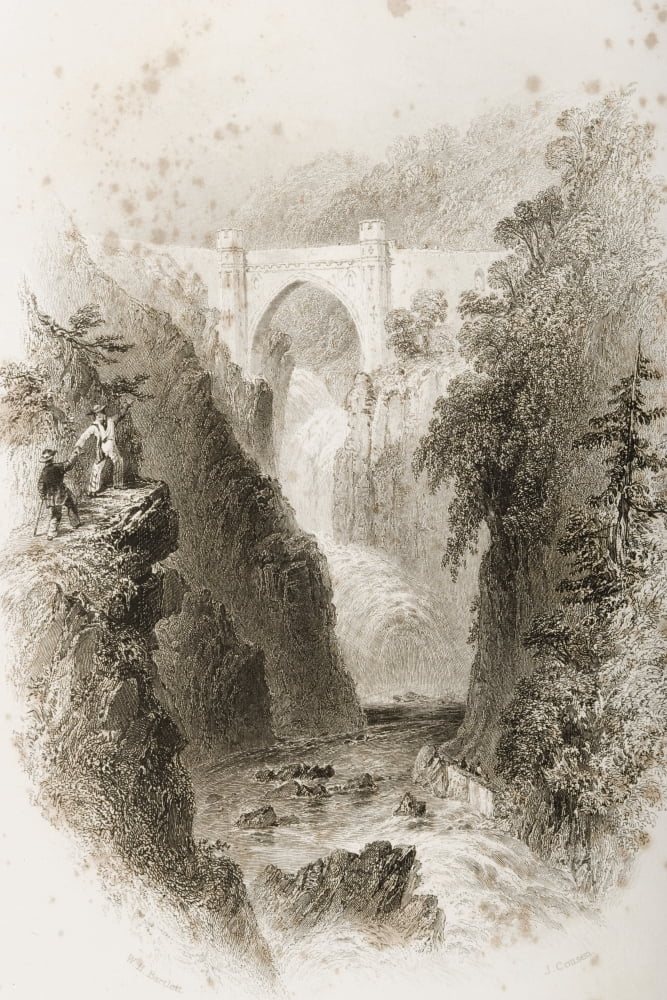 Phoul A Phuca Falls IrelandDrawn By WHBartlett Engraved By J Cousen From The Scenery And Antiquities Of Ireland By NPWillis And JStirling CoyneIllustrated From Drawings By WHBartlett Published London
