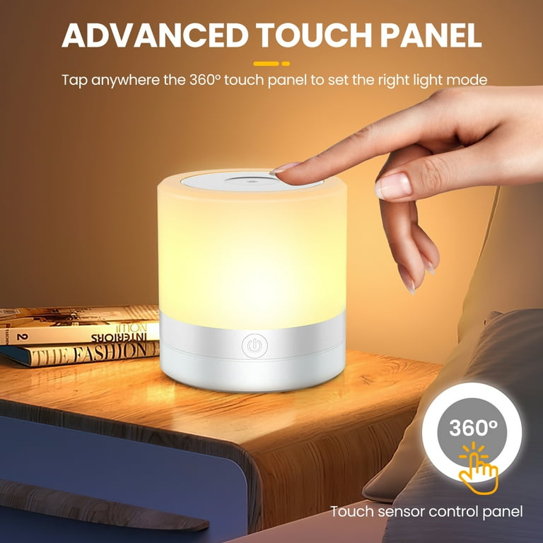 Touch Lamp LED Mini Night Light for Bedrooms Portable Table