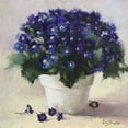 thumbnail image 2 of Strube, Ling 20x20 Gold Ornate Wood Framed with Double Matting Museum Art Print Titled - Purple Flowers, 2 of 4