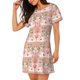 thumbnail image 2 of Balery Swan Couple Camisón de manga corta con cuello redondo para mujer, cómodo y elegante., 2 of 6