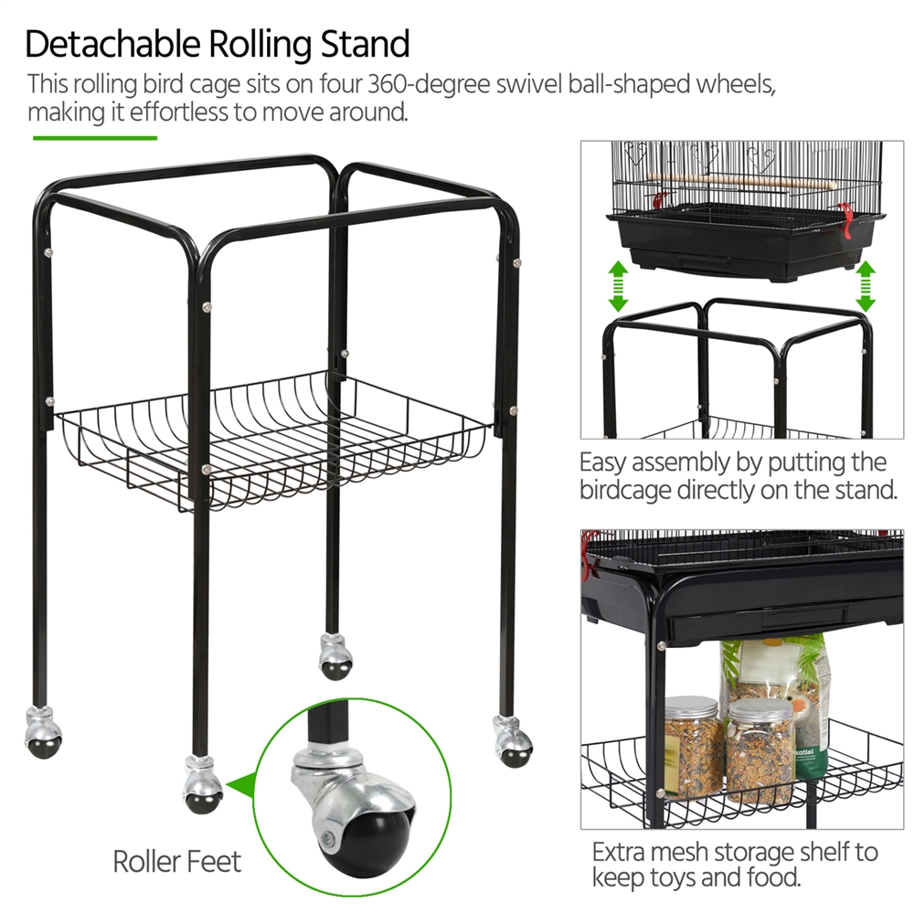 Yaheetech 64-Inch Metal Bird Cage with Open Top photo 6