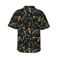 thumbnail image 3 of Uemuo Wasp and Florals Printed Regular Fit Short Sleeve Casual Hawaiian Shirt for Men,Aloha shirt,Tropical shirt,Floral print shirt,Vacation Beach shirt-Medium, 3 of 9
