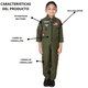 thumbnail image 4 of Disfraz unitardo de piloto militar Aviador Fx Costumes para Niño talla 4 a 6 años, 4 of 8