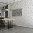 thumbnail image 5 of Art3d 33 pcs 11.81''x11.81''  3D Wall Panel Diamond for Interior Home Decor,PVC  Wall Coverings, Wall Decor PVC Panel,White, 5 of 6