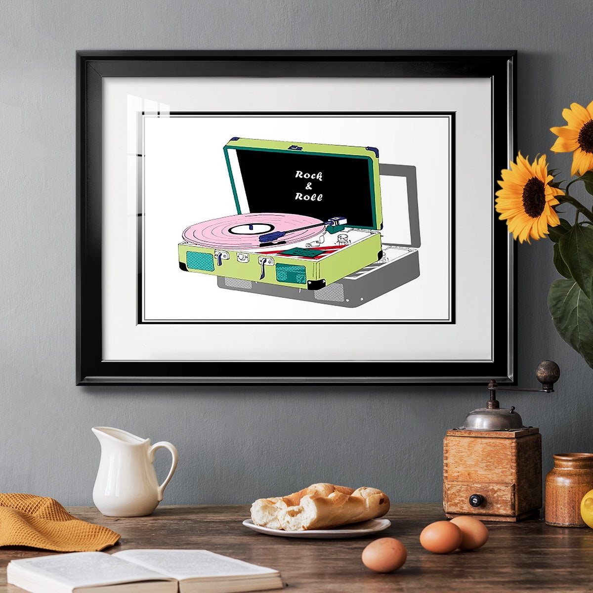 Record Shop II Premium Framed Print - Ready to Hang