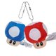 thumbnail image 1 of 2X Super Mario - Colgante de 3" con forma de hongo azul y rojo, llavero de peluche con forma de animal, juego de Switch Bowser's Fury Odyssey, 1 of 4
