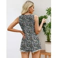thumbnail image 5 of WQD Women’s Tank Top Summer Sleeveless Tops Pleated Floral Tank Shirt Crew Neck Loose Fit Casual Flowy Dressy Lightweight Tunic Blouse for Daily Fashion Wear, 5 of 6