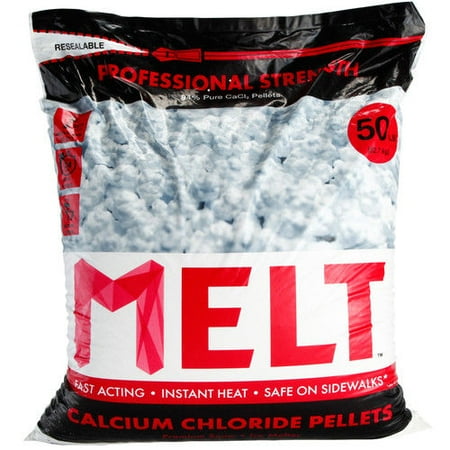 Snow Joe MELT Calcium Chloride Pellets Ice Melter, 50 lb. Resealable Bag
