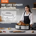 thumbnail image 2 of VEVOR Electric Roaster Oven, 18 QT Turkey Roaster Oven with Self-Basting Lid, 1450W Roaster Oven with Defrost & Warm Function, Adjustable Temperature, Removable Pan & Rack, Fits Turkeys Up to 22LBS, 2 of 6