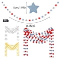 thumbnail image 3 of Clearance Wall stickers under $1,Patriotic Star Streamers Garland Red White Blue Bunting Banner Paper Hanging Decorations For 4th Of July American Independence Day Labor Day Holiday Memorial Day, 3 of 9