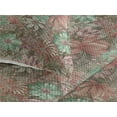 thumbnail image 3 of Ambesonne Floral Design Quilted Bedspread Set 3 Pcs, Melancholic Flowers, King, Coral Sea Green Mauve, 3 of 4