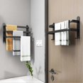 thumbnail image 4 of Toallero de baño ZHAOCHENG con barra negra para montaje en pared, 4 of 4